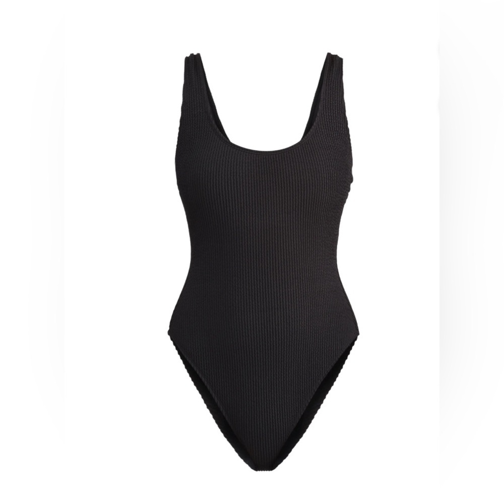 NO BOUNDARIES CRINKLE ONE PIECE SWIMWEAR BLACK XXS (00) NEW